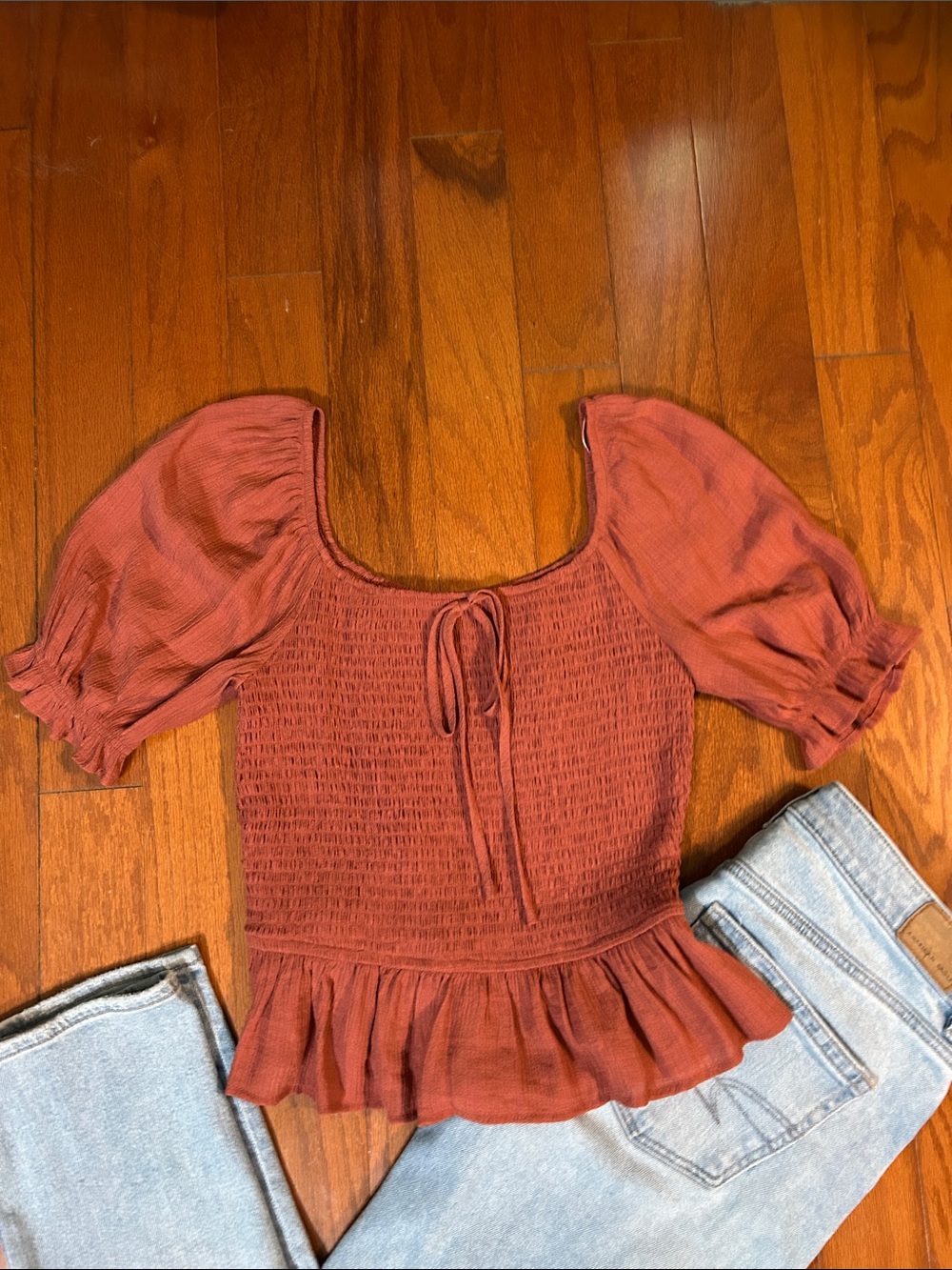 Feminine Smocked Top - Picture 8 of 8